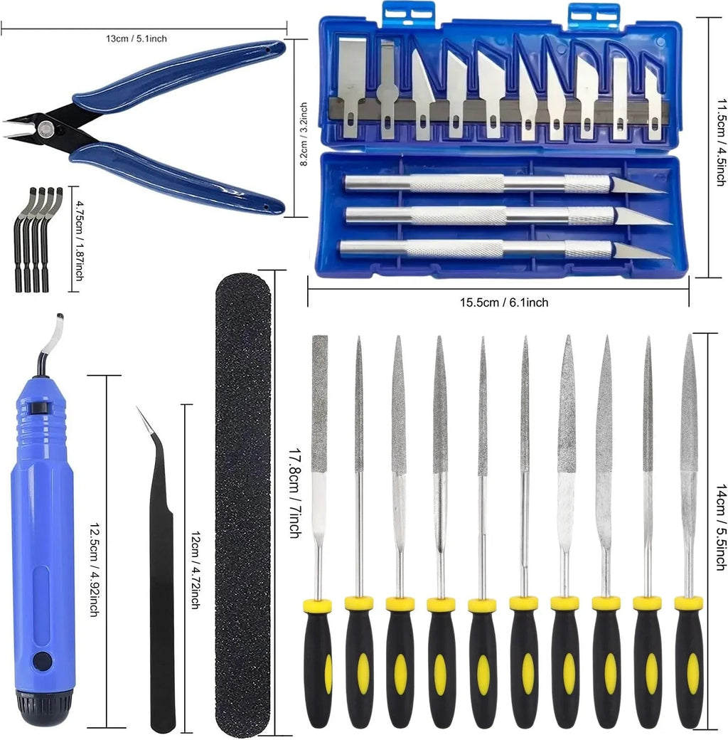 32PCS 3D Print Tool Kit Includes Debur Tool Cleaning Finishing Tool 3D Print Accessories for Cleaning Deburring 3D Printing - Tango's Tech32PCS 3D Print Tool Kit Includes Debur Tool Cleaning Finishing Tool 3D Print Accessories for Cleaning Deburring 3D PrintingTango's TechTango's Tech