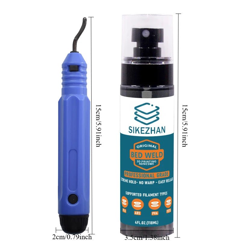 3D Printer Adhesive Spray + Deburring Tool，Enhance Bed Adhesion，Warp Control, Easy Release，Edge Cleanup for PLA/ABS/PETG Prints - Tango's Tech3D Printer Adhesive Spray + Deburring Tool，Enhance Bed Adhesion，Warp Control, Easy Release，Edge Cleanup for PLA/ABS/PETG PrintsTango's TechTango's Tech