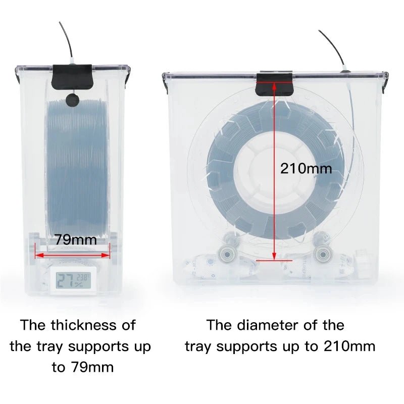 3D Printer Parts Filament Dryer Box Airtight And Moisture-Resistant Real-Time Monitoring for 3D Printer Tools Storage Box Holder - Tango's Tech3D Printer Parts Filament Dryer Box Airtight And Moisture-Resistant Real-Time Monitoring for 3D Printer Tools Storage Box HolderTango's TechTango's Tech