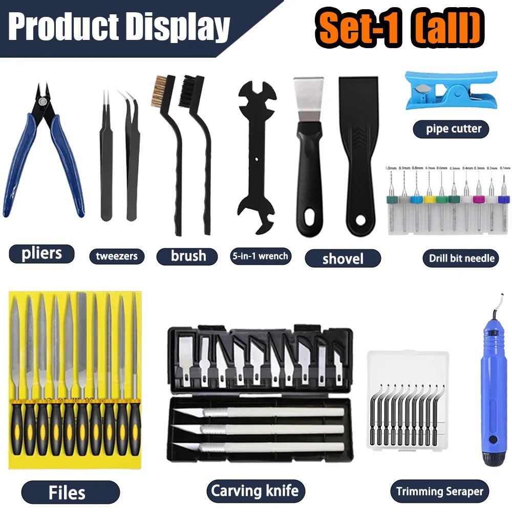 3D Printer Tools Kit, 53pcs 3D Printer Accessories for All FDM/SLA Printers Includes Nozzle Cleaning Tools, Removal Scrapers, - Tango's Tech3D Printer Tools Kit, 53pcs 3D Printer Accessories for All FDM/SLA Printers Includes Nozzle Cleaning Tools, Removal Scrapers,Tango's TechTango's Tech