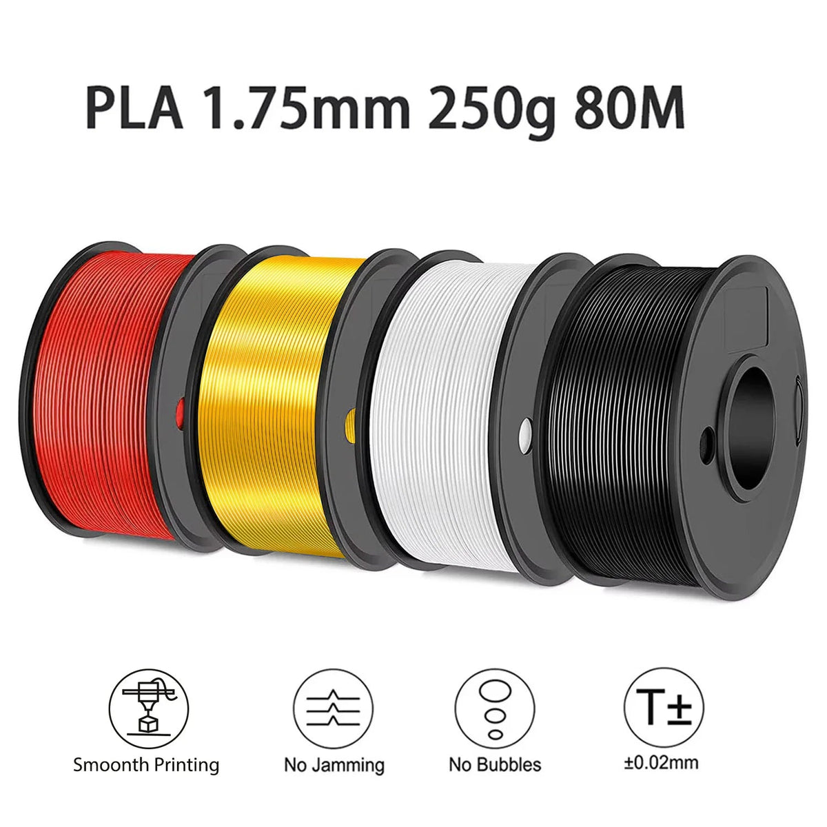 3D Printing Filament PLA 250g Length 80M Diameter 1.75mm FDM Printer Material - Tango's Tech3D Printing Filament PLA 250g Length 80M Diameter 1.75mm FDM Printer MaterialTango's TechTango's Tech