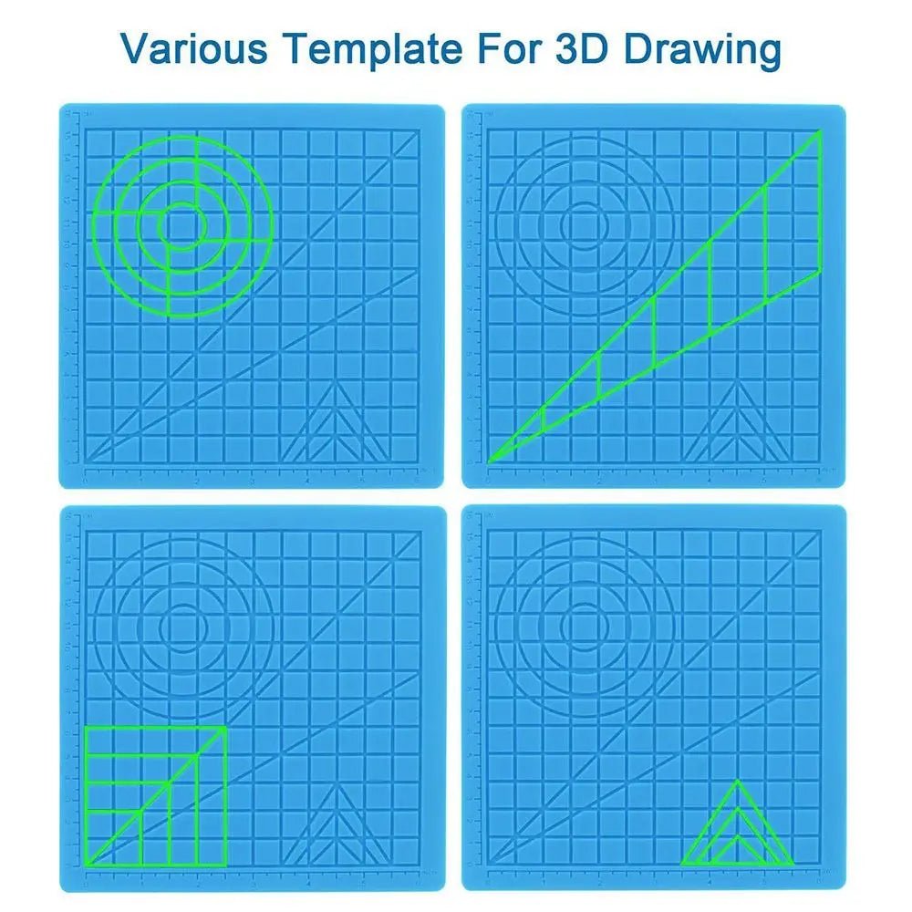 3D Printing Mat Durable Flexible Template Drawing Tools Finger Protectors 3D Pen Mat Silicone Pad 3D Pen Stencils - Tango's Tech3D Printing Mat Durable Flexible Template Drawing Tools Finger Protectors 3D Pen Mat Silicone Pad 3D Pen StencilsTango's TechTango's Tech