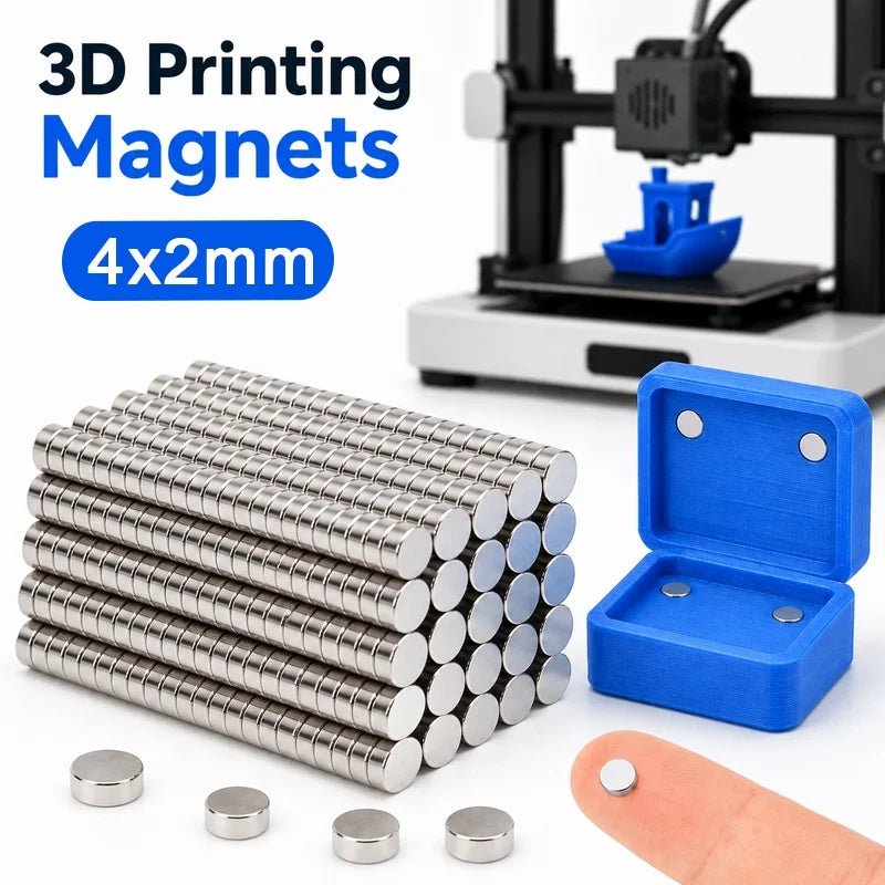 3D Printing Tools Kit 4x2mm 3D Printing Magnets N35 NdfeB Permanent Powerful Round Magnetic Imanes 3D Printer Tool for DIY Model - Tango's Tech3D Printing Tools Kit 4x2mm 3D Printing Magnets N35 NdfeB Permanent Powerful Round Magnetic Imanes 3D Printer Tool for DIY ModelTango's TechTango's Tech