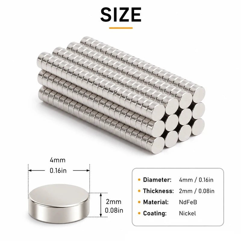 3D Printing Tools Kit 4x2mm 3D Printing Magnets N35 NdfeB Permanent Powerful Round Magnetic Imanes 3D Printer Tool for DIY Model - Tango's Tech3D Printing Tools Kit 4x2mm 3D Printing Magnets N35 NdfeB Permanent Powerful Round Magnetic Imanes 3D Printer Tool for DIY ModelTango's TechTango's Tech