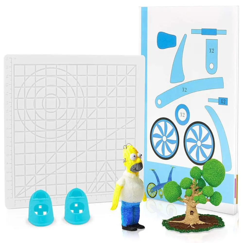 3D Printing Mat Durable Flexible Template Drawing Tools Finger Protectors 3D Pen Mat Silicone Pad 3D Pen Stencils