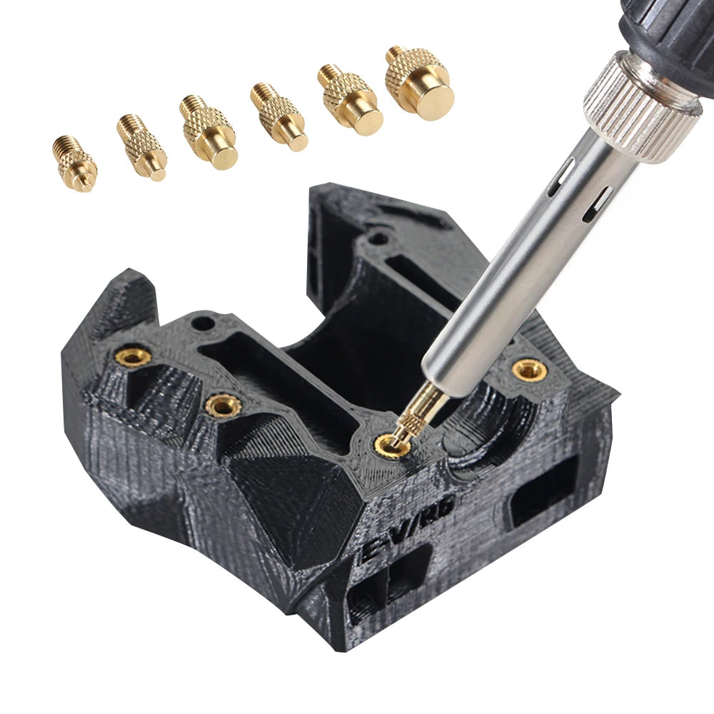 Heat Set Insert Soldering Iron Tip Head M2 M3 M4 M5 M6 M8 Hot Melt Insets Nut Brass Embedded Thread Insertion Kit For Plastic