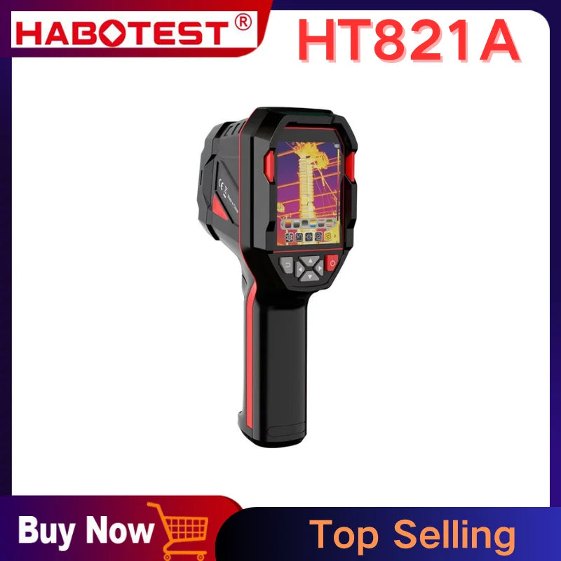 HABOTEST HT821A Handheld Thermal Imaging Camera — 240x240 IR Imager, -20~550°C, 25Hz Rechargeable