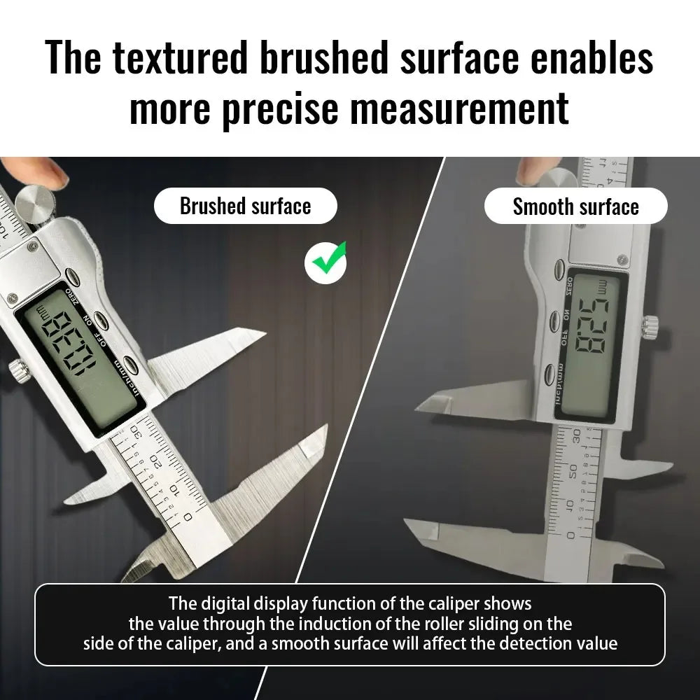 Digital Vernier Caliper 6-Inch/150mm — Stainless Steel, 0.01mm Precision