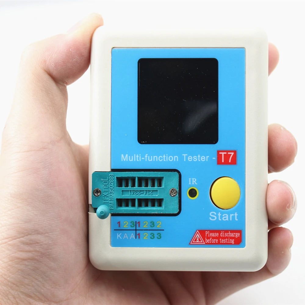 LCR-T7 Multifunction Component Tester — TFT Transistor, Diode, Capacitor, Resistor & ESR Meter, Rechargeable