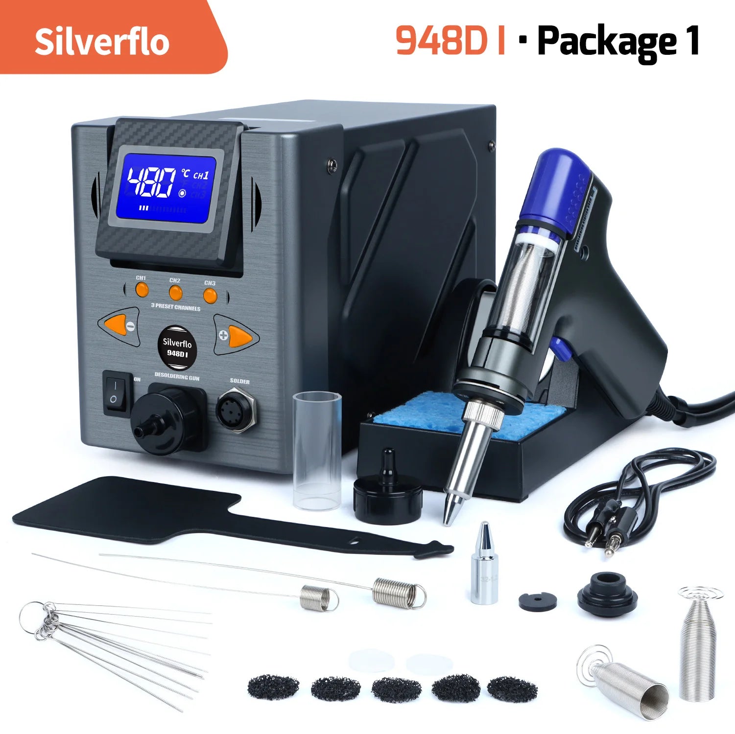 Silverflo 948D-I Desoldering Station 110W Suction Tin Gun Soldering Suction