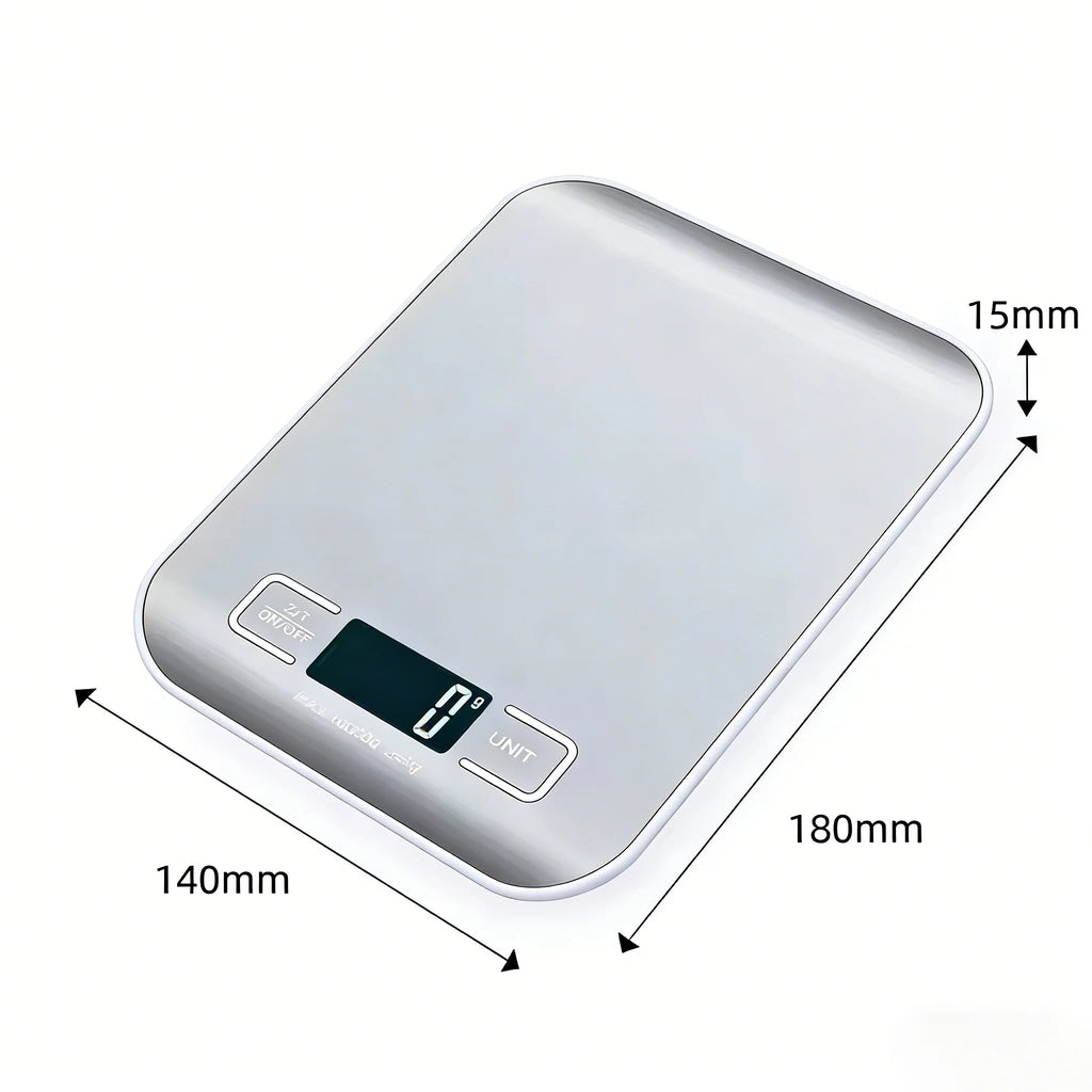 Digital Kitchen Scale 10kg/1g — LED Stainless Steel
