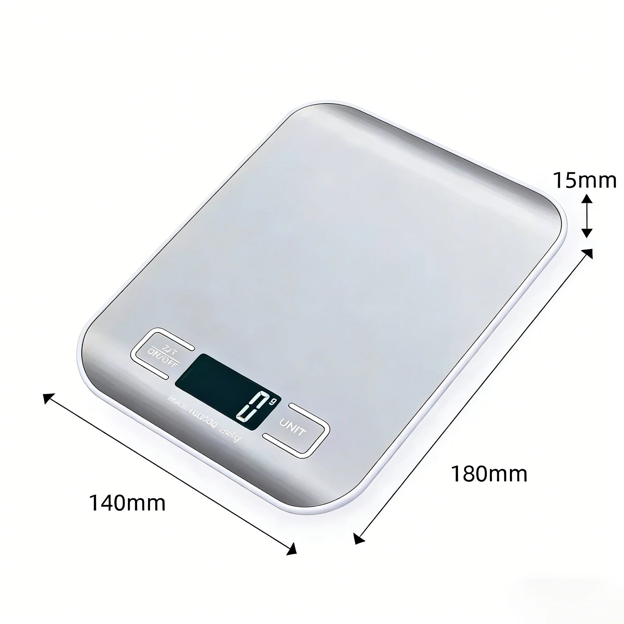 Digital Kitchen Scale 10kg/1g — LED Stainless Steel