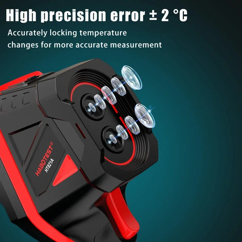 HABOTEST HT821A Handheld Thermal Imaging Camera — 240x240 IR Imager, -20~550°C, 25Hz Rechargeable