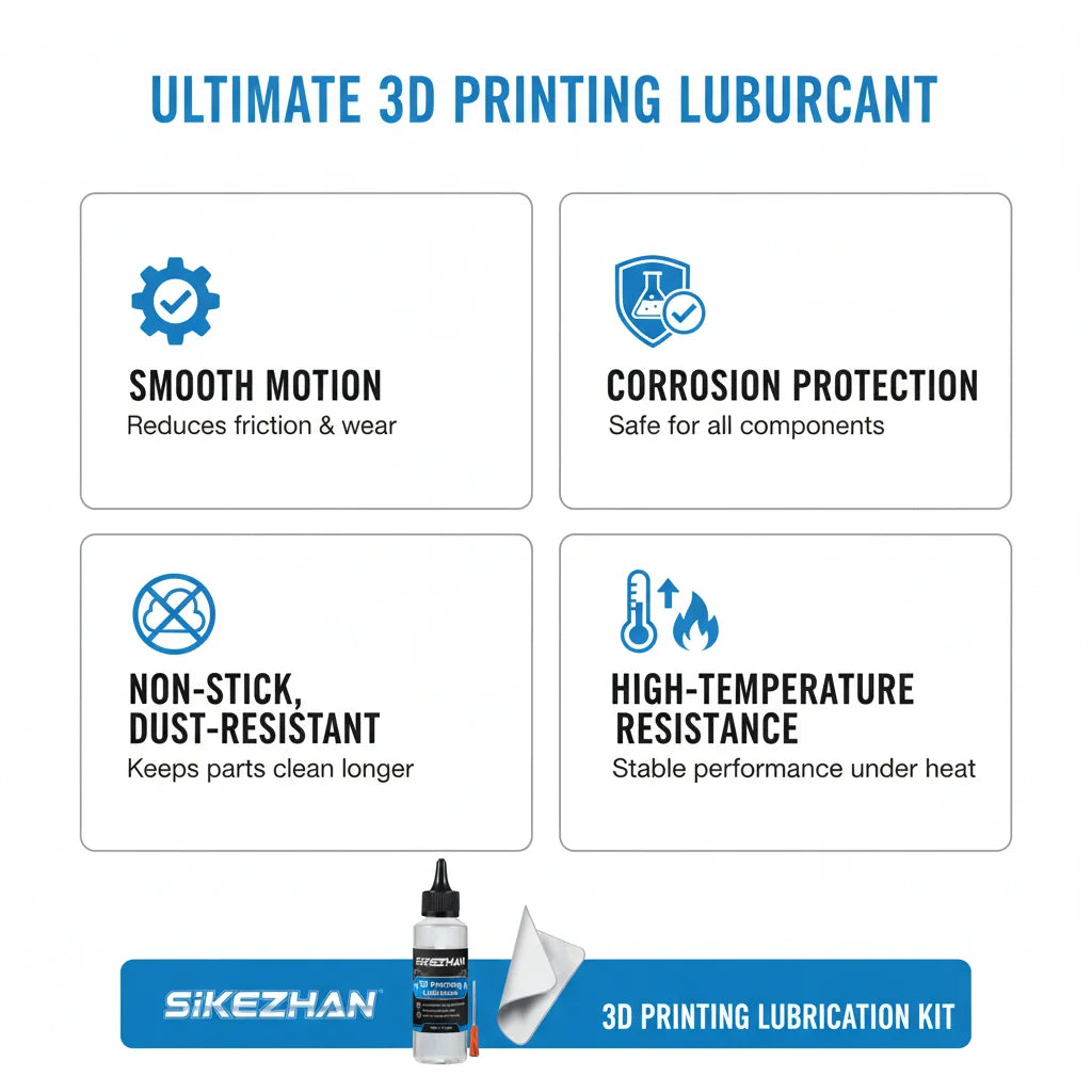 3D Printer Maintenance Kit: PTFE Lubricant Grease & Lint-Free Wipes. For Z-Axis, Rails,Screws. Compatible with Ender/Bambu/Prusa