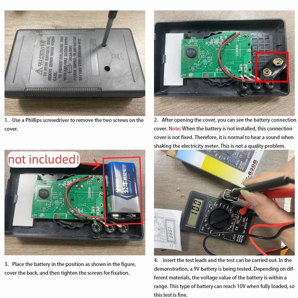 Digital Multimeter DT830B — Handheld Voltmeter, Ammeter & Continuity Tester