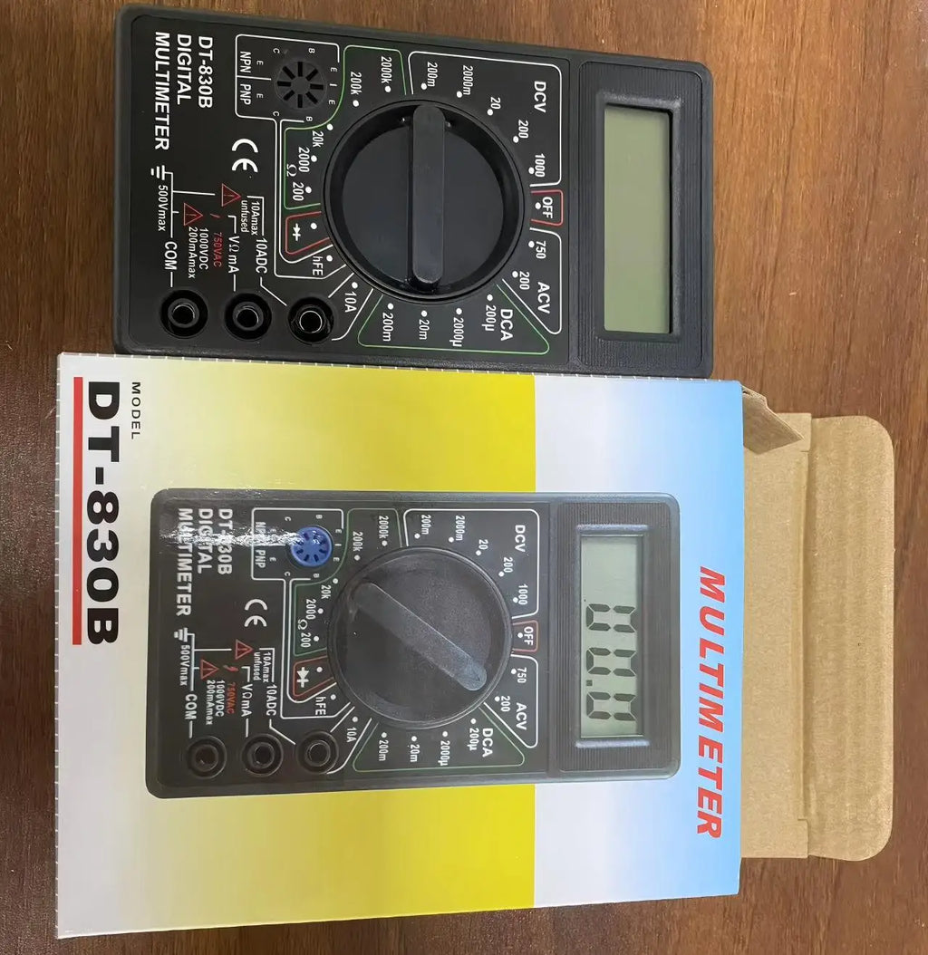 Digital Multimeter DT830B — Handheld Voltmeter, Ammeter & Continuity Tester