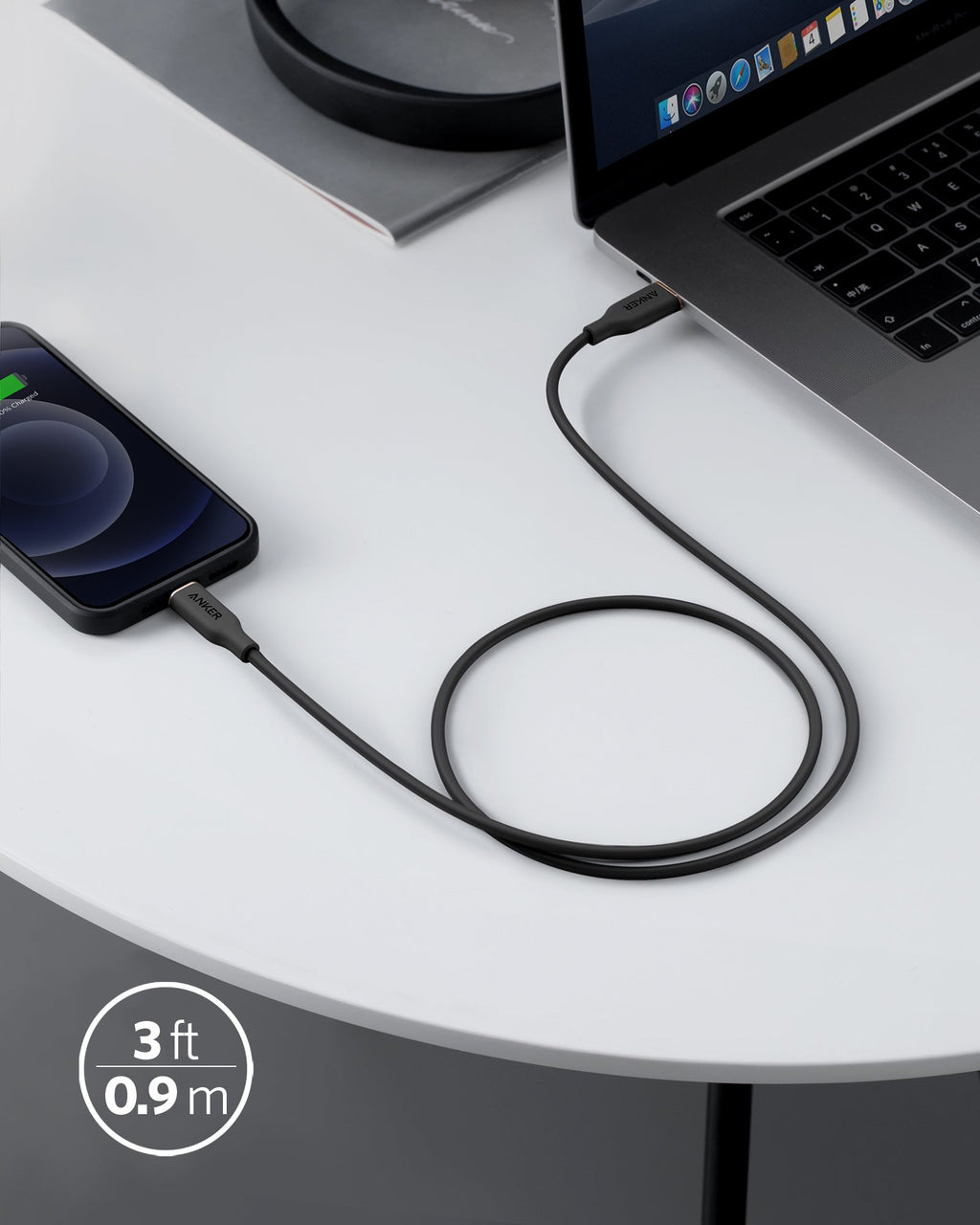 Anker <b>641</b> USB-C to Lightning Cable (Flow, 3 ft Silicone) - Tango's TechAnker <b>641</b> USB-C to Lightning Cable (Flow, 3 ft Silicone)AnkerTango's Tech