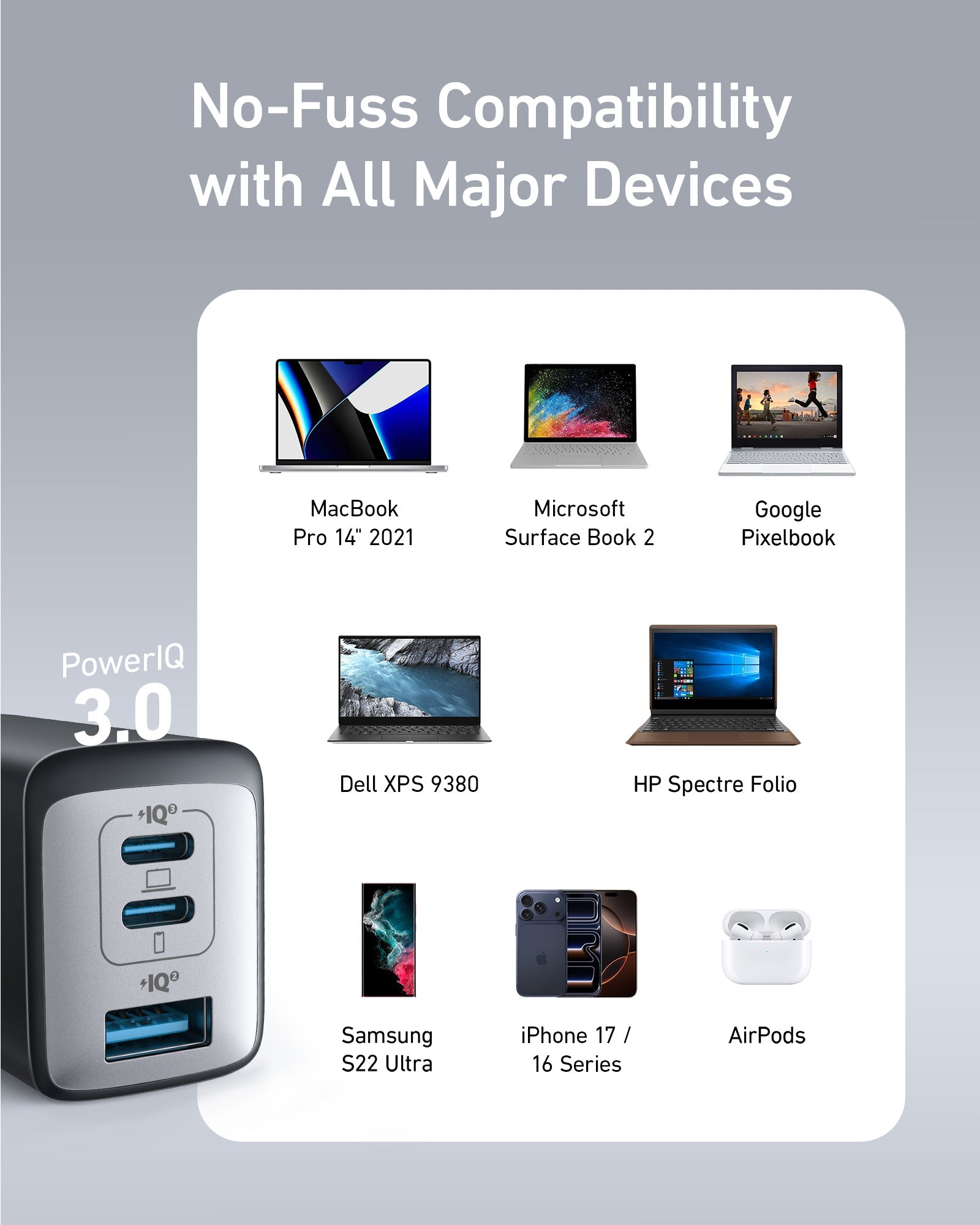 Anker <b>735</b> Charger (Nano II 65W) - Tango's TechAnker <b>735</b> Charger (Nano II 65W)charging onlyAnkerTango's Tech