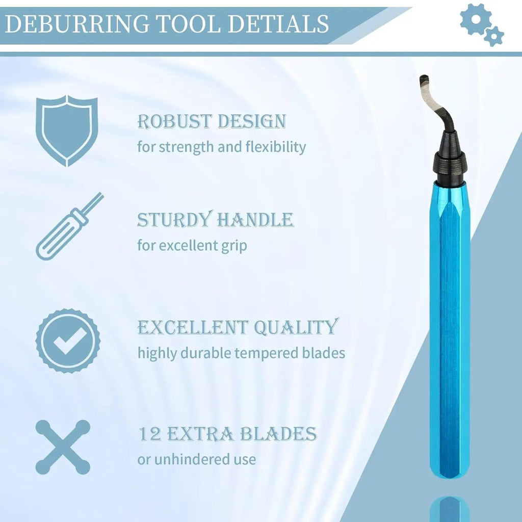 Deburring Tool with 12 High Speed Steel Blades, Deburring Tool 3D Printing, Deburring Tool for Metal,Plastic, 3D Printed Edges - Tango's TechDeburring Tool with 12 High Speed Steel Blades, Deburring Tool 3D Printing, Deburring Tool for Metal,Plastic, 3D Printed EdgesTango's TechTango's Tech
