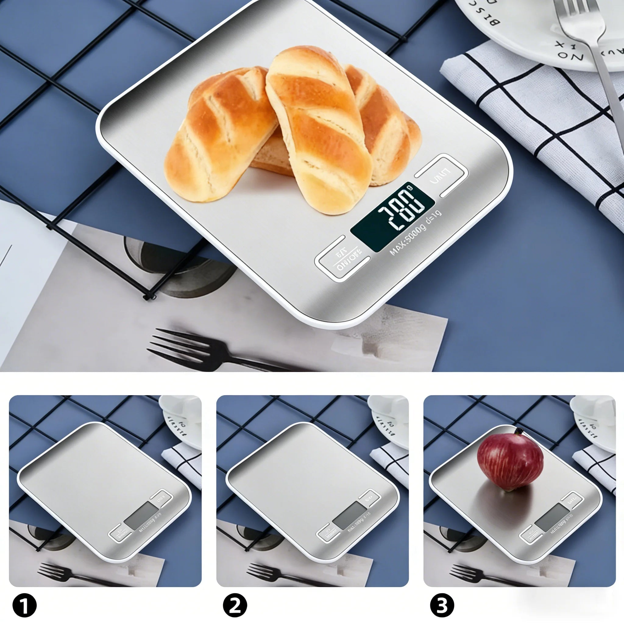 Digital Kitchen Scale 10kg/1g — LED Stainless Steel - Tango's TechDigital Kitchen Scale 10kg/1g — LED Stainless SteelHome & KitchenTango's TechTango's Tech