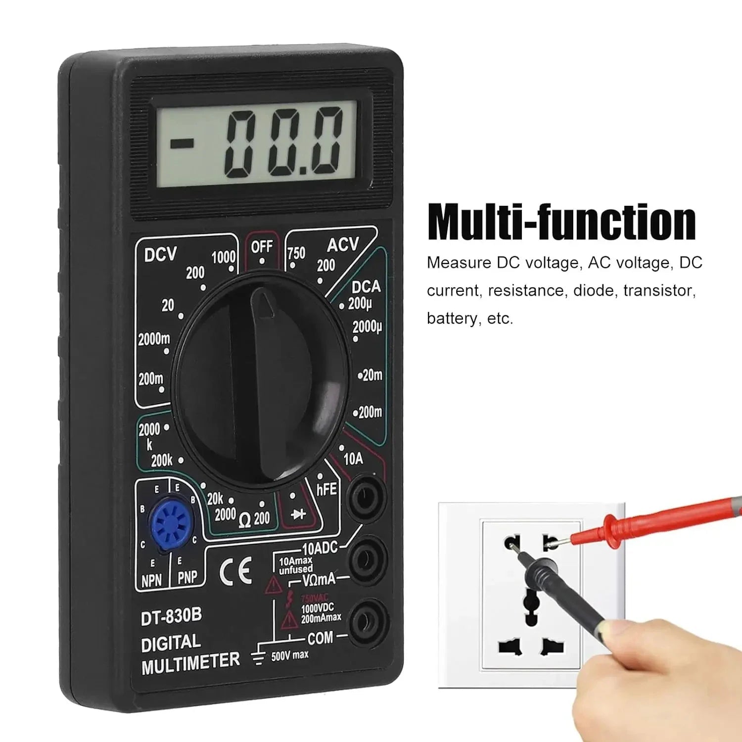 Digital Multimeter DT830B — Handheld Voltmeter, Ammeter & Continuity Tester - Tango's TechDigital Multimeter DT830B — Handheld Voltmeter, Ammeter & Continuity TesterElectronics & GadgetsTango's TechTango's Tech