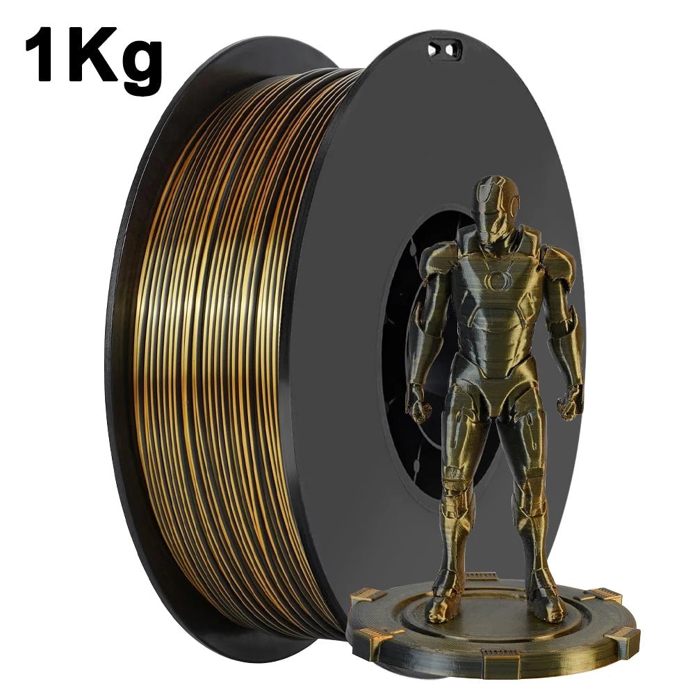 Dual Color Silk PLA Filament 1.75mm, Purple Black Red Coextrusion Shiny 3D Printer Filament, 500g 250g 1000g - Tango's TechDual Color Silk PLA Filament 1.75mm, Purple Black Red Coextrusion Shiny 3D Printer Filament, 500g 250g 1000gTango's TechTango's Tech