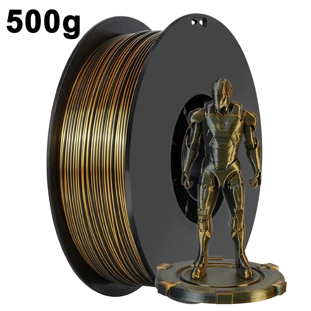 Dual Color Silk PLA Filament 1.75mm, Purple Black Red Coextrusion Shiny 3D Printer Filament, 500g 250g 1000g - Tango's TechDual Color Silk PLA Filament 1.75mm, Purple Black Red Coextrusion Shiny 3D Printer Filament, 500g 250g 1000gTango's TechTango's Tech
