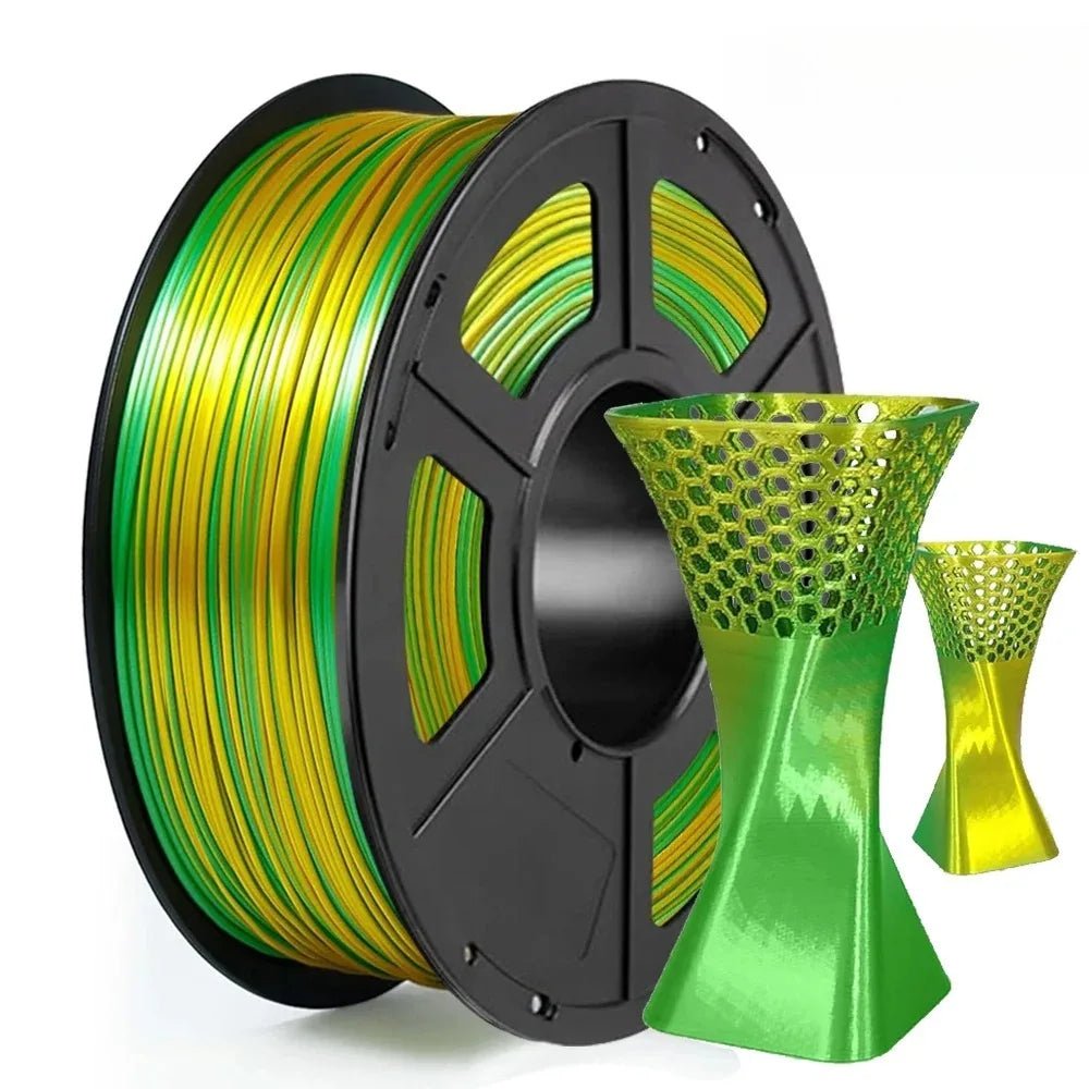 Dual Color Silk PLA Filament 1.75mm, Purple Black Red Coextrusion Shiny 3D Printer Filament, 500g 250g 1000g - Tango's TechDual Color Silk PLA Filament 1.75mm, Purple Black Red Coextrusion Shiny 3D Printer Filament, 500g 250g 1000gTango's TechTango's Tech