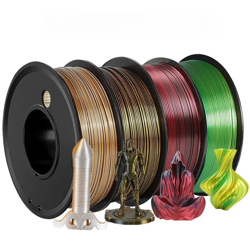 Dual Color Silk PLA Filament 1.75mm, Purple Black Red Coextrusion Shiny 3D Printer Filament, 500g 250g 1000g - Tango's TechDual Color Silk PLA Filament 1.75mm, Purple Black Red Coextrusion Shiny 3D Printer Filament, 500g 250g 1000gTango's TechTango's Tech