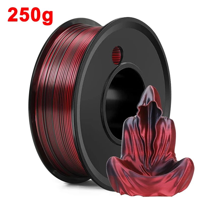 Dual Color Silk PLA Filament 1.75mm, Purple Black Red Coextrusion Shiny 3D Printer Filament, 500g 250g 1000g - Tango's TechDual Color Silk PLA Filament 1.75mm, Purple Black Red Coextrusion Shiny 3D Printer Filament, 500g 250g 1000gTango's TechTango's Tech