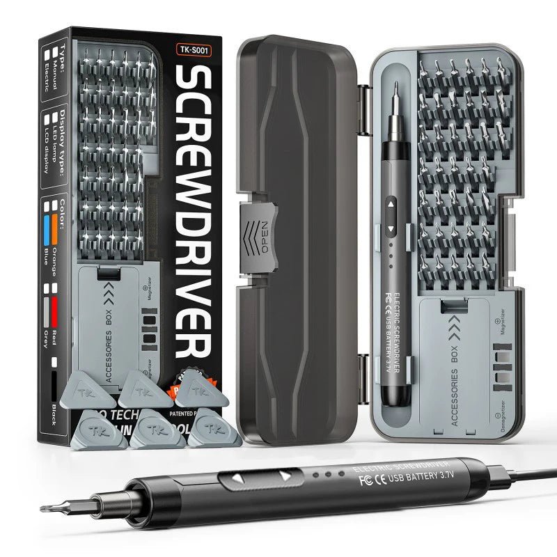 Electric Screwdriver Set Precision Power Tool Kit Rechargeable Wireless Mini Small Bits PC Mobile Phone Repair Tools DIY CRV - Tango's TechElectric Screwdriver Set Precision Power Tool Kit Rechargeable Wireless Mini Small Bits PC Mobile Phone Repair Tools DIY CRVTango's TechTango's Tech