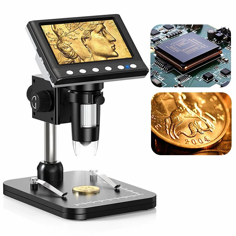 Hayve 4.3'' Digital Microscope 1600X USB Microscope 1080p Soldering Microscope with 8 LEDs Compatible with Windows/Mac OS (DM7) - Tango's TechHayve 4.3'' Digital Microscope 1600X USB Microscope 1080p Soldering Microscope with 8 LEDs Compatible with Windows/Mac OS (DM7)Tango's TechTango's Tech