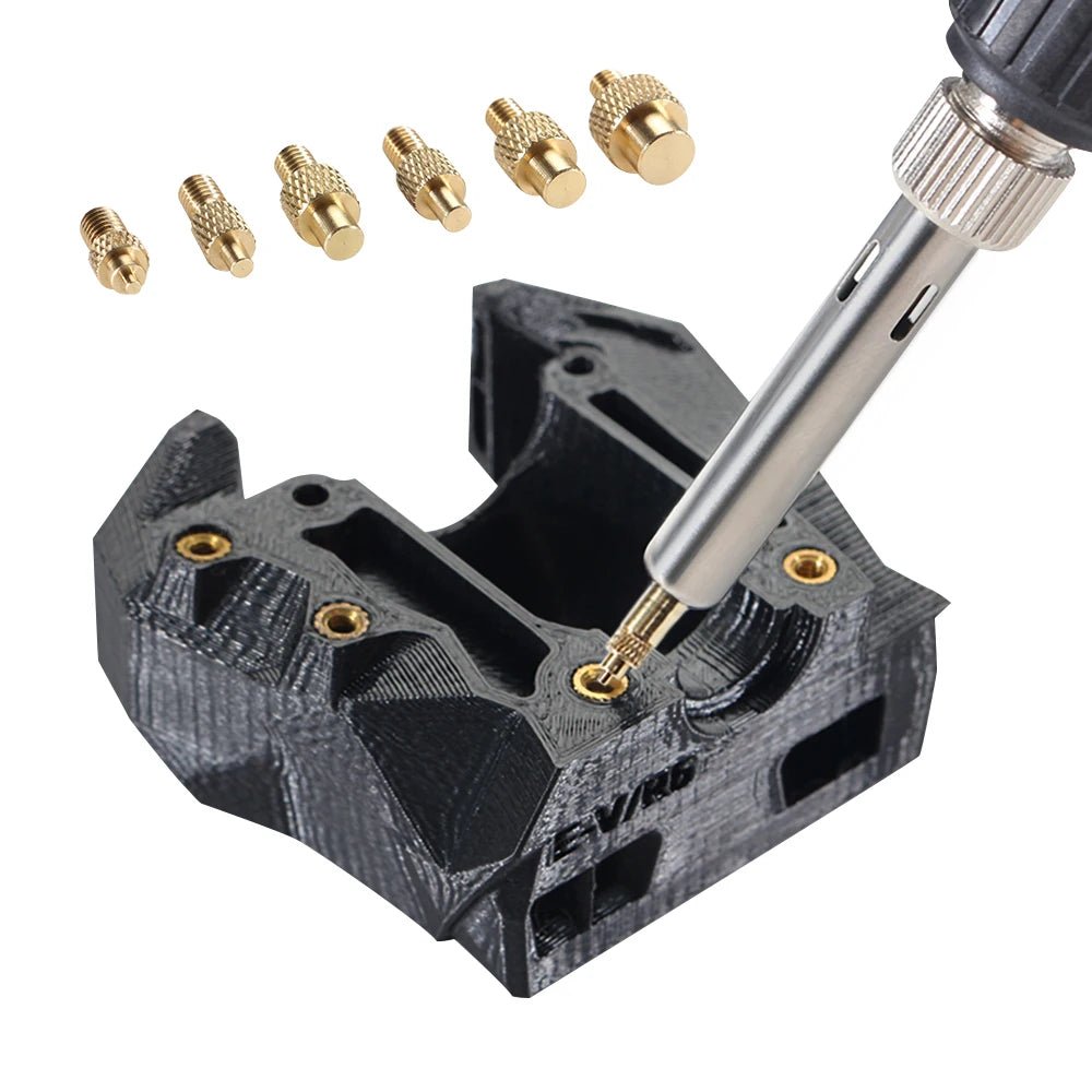 Heat Set Insert Soldering Iron Tip Head M2 M3 M4 M5 M6 M8 Hot Melt Insets Nut Brass Embedded Thread Insertion Kit For Plastic - Tango's TechHeat Set Insert Soldering Iron Tip Head M2 M3 M4 M5 M6 M8 Hot Melt Insets Nut Brass Embedded Thread Insertion Kit For PlasticTango's TechTango's Tech