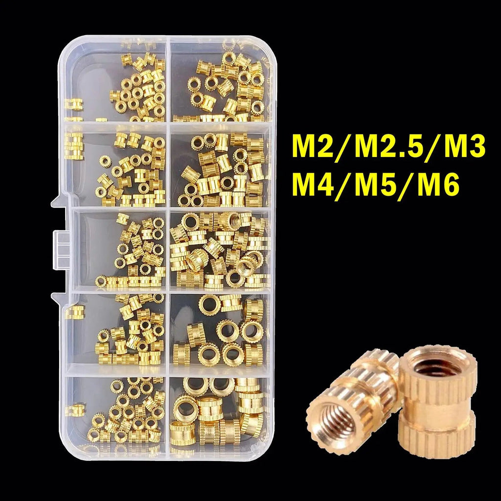 M2 M2.5 M3 M4 M5 M6 Brass Heat Insert Nut Hot Melt Nutinsert Thread Knurled Double Twill Embedment Nuts 3D Printer Accessories - Tango's TechM2 M2.5 M3 M4 M5 M6 Brass Heat Insert Nut Hot Melt Nutinsert Thread Knurled Double Twill Embedment Nuts 3D Printer AccessoriesTango's TechTango's Tech
