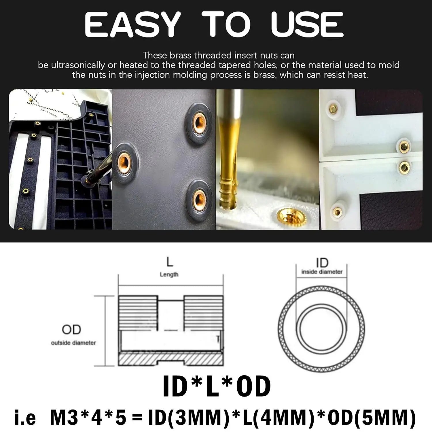 M2 M2.5 M3 M4 M5 M6 Brass Heat Insert Nut Hot Melt Nutinsert Thread Knurled Double Twill Embedment Nuts 3D Printer Accessories - Tango's TechM2 M2.5 M3 M4 M5 M6 Brass Heat Insert Nut Hot Melt Nutinsert Thread Knurled Double Twill Embedment Nuts 3D Printer AccessoriesTango's TechTango's Tech