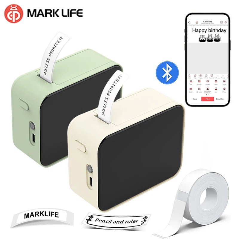 Marklife P15 Thermal Label Printer — Wireless Bluetooth Label Maker, Ink-Free 20ppm Printing - Tango's TechMarklife P15 Thermal Label Printer — Wireless Bluetooth Label Maker, Ink-Free 20ppm PrintingTango's TechTango's Tech