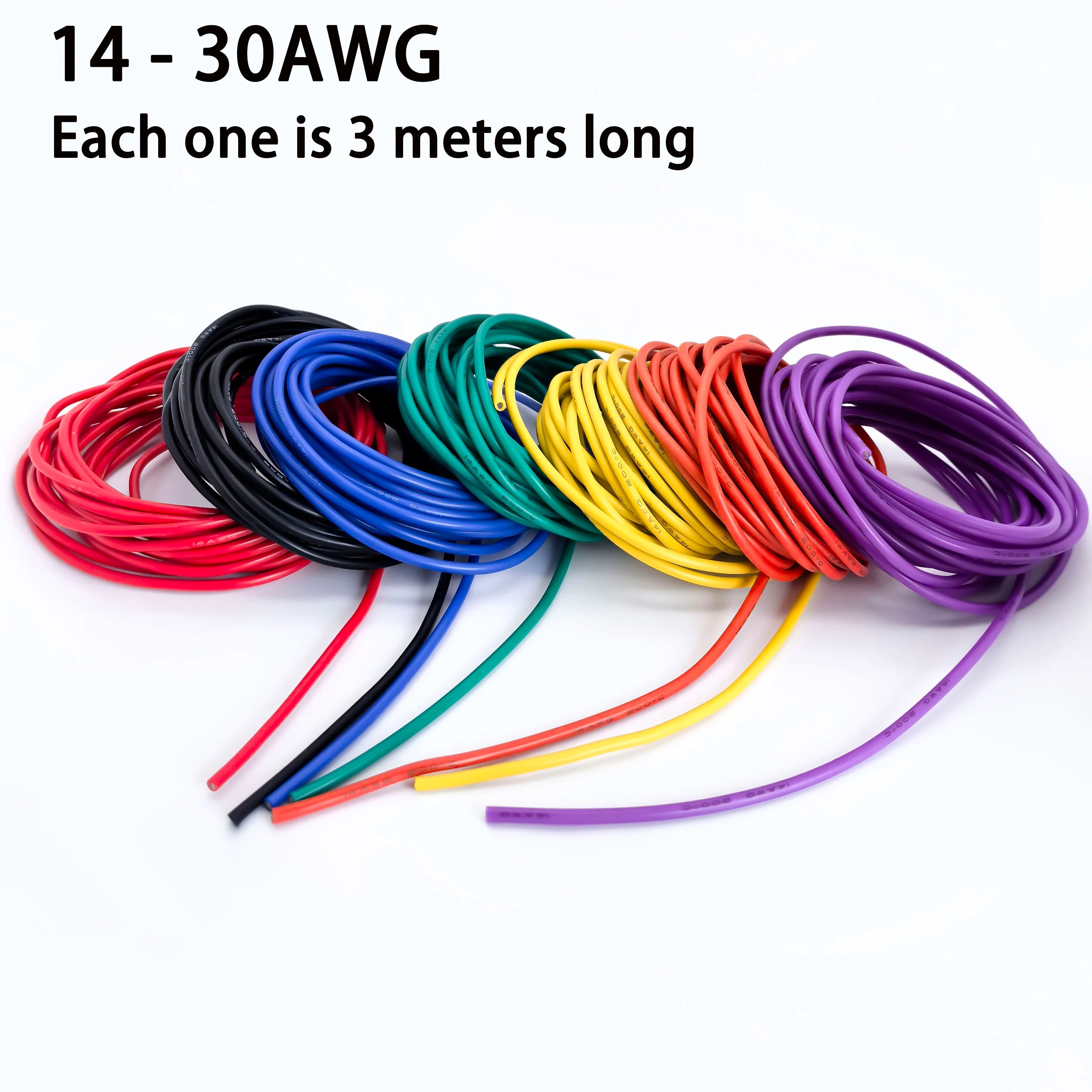 Silicone Electrical Wire — Flexible Tinned Copper (14-30 AWG) - Tango's TechSilicone Electrical Wire — Flexible Tinned Copper (14-30 AWG)Cables & OrganizationTango's TechTango's Tech