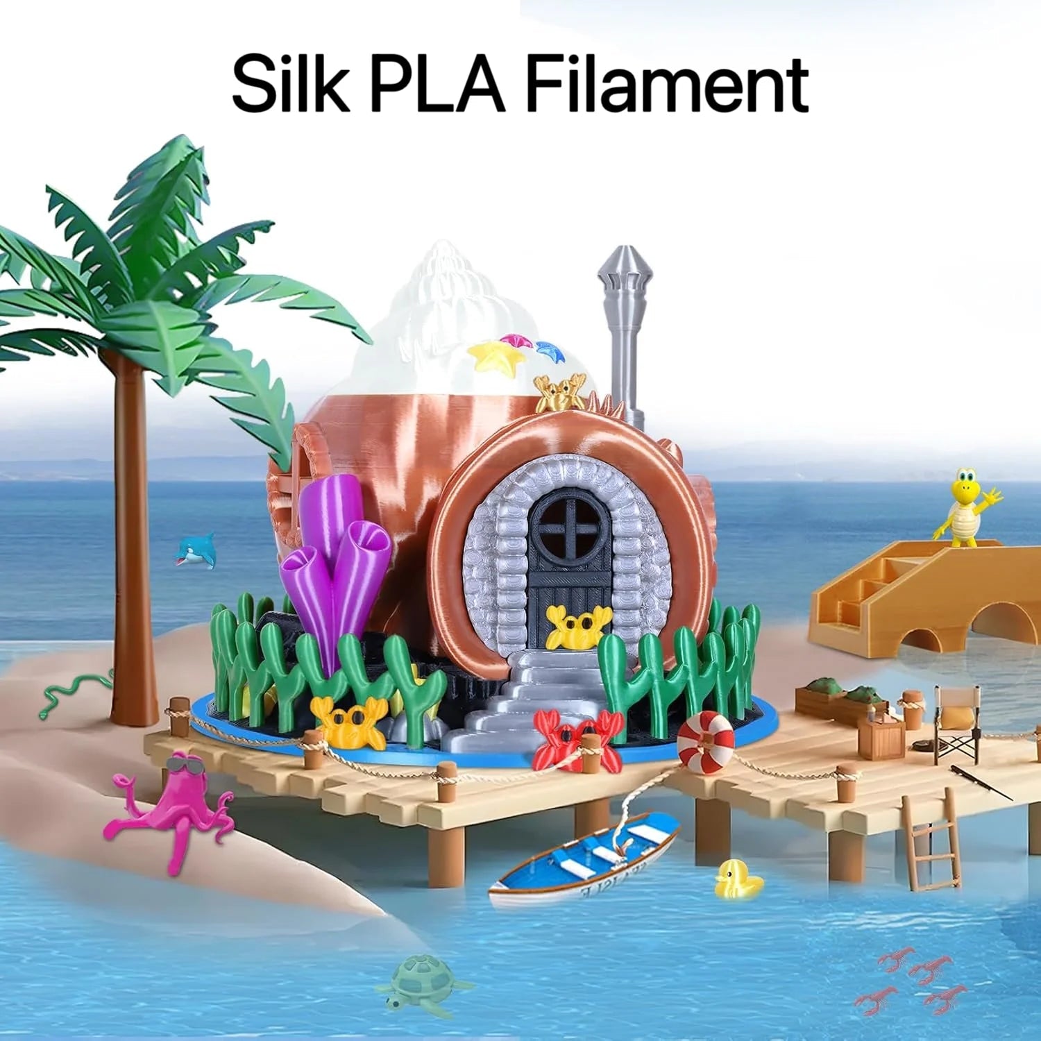 Silk PLA Filament, 1.75 mm, Smooth Finish 3D Filament, 250 g, 1 spool, dimensional accuracy ±0.02 mm - Tango's TechSilk PLA Filament, 1.75 mm, Smooth Finish 3D Filament, 250 g, 1 spool, dimensional accuracy ±0.02 mmTango's TechTango's Tech