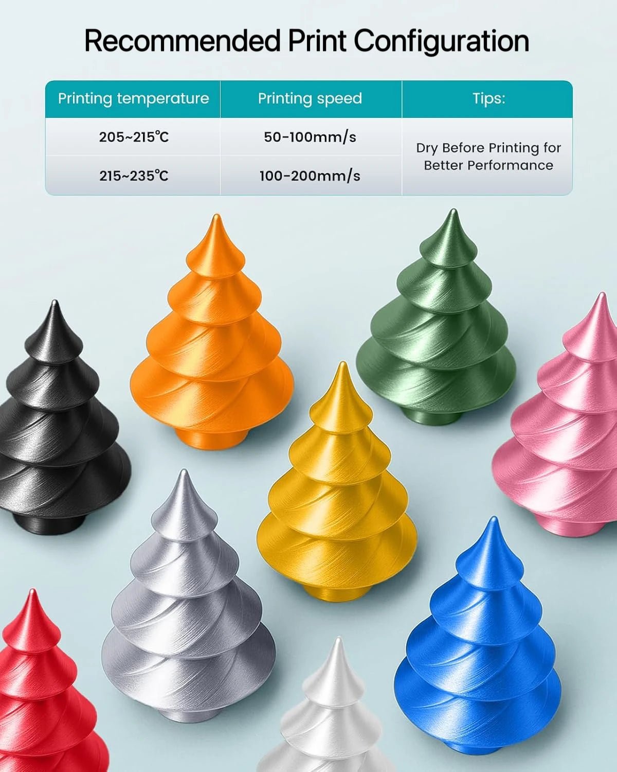 Silk PLA Filament, 1.75 mm, Smooth Finish 3D Filament, 250 g, 1 spool, dimensional accuracy ±0.02 mm - Tango's TechSilk PLA Filament, 1.75 mm, Smooth Finish 3D Filament, 250 g, 1 spool, dimensional accuracy ±0.02 mmTango's TechTango's Tech