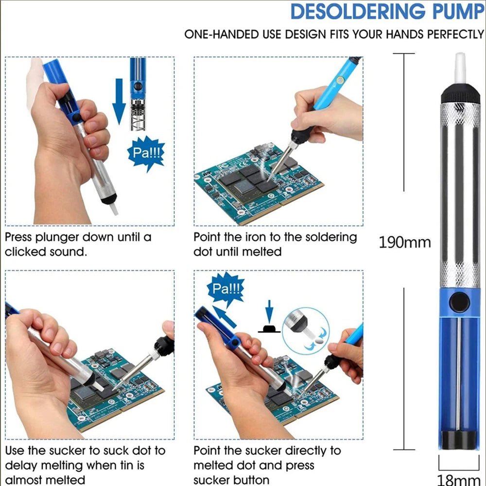 Soldering Iron Kit Welding Tool, Soldering Kit with LCD Digital Multimeter, 60W Soldering Iron with 5 Extra Tips, Stand - Tango's TechSoldering Iron Kit Welding Tool, Soldering Kit with LCD Digital Multimeter, 60W Soldering Iron with 5 Extra Tips, StandTango's TechTango's Tech