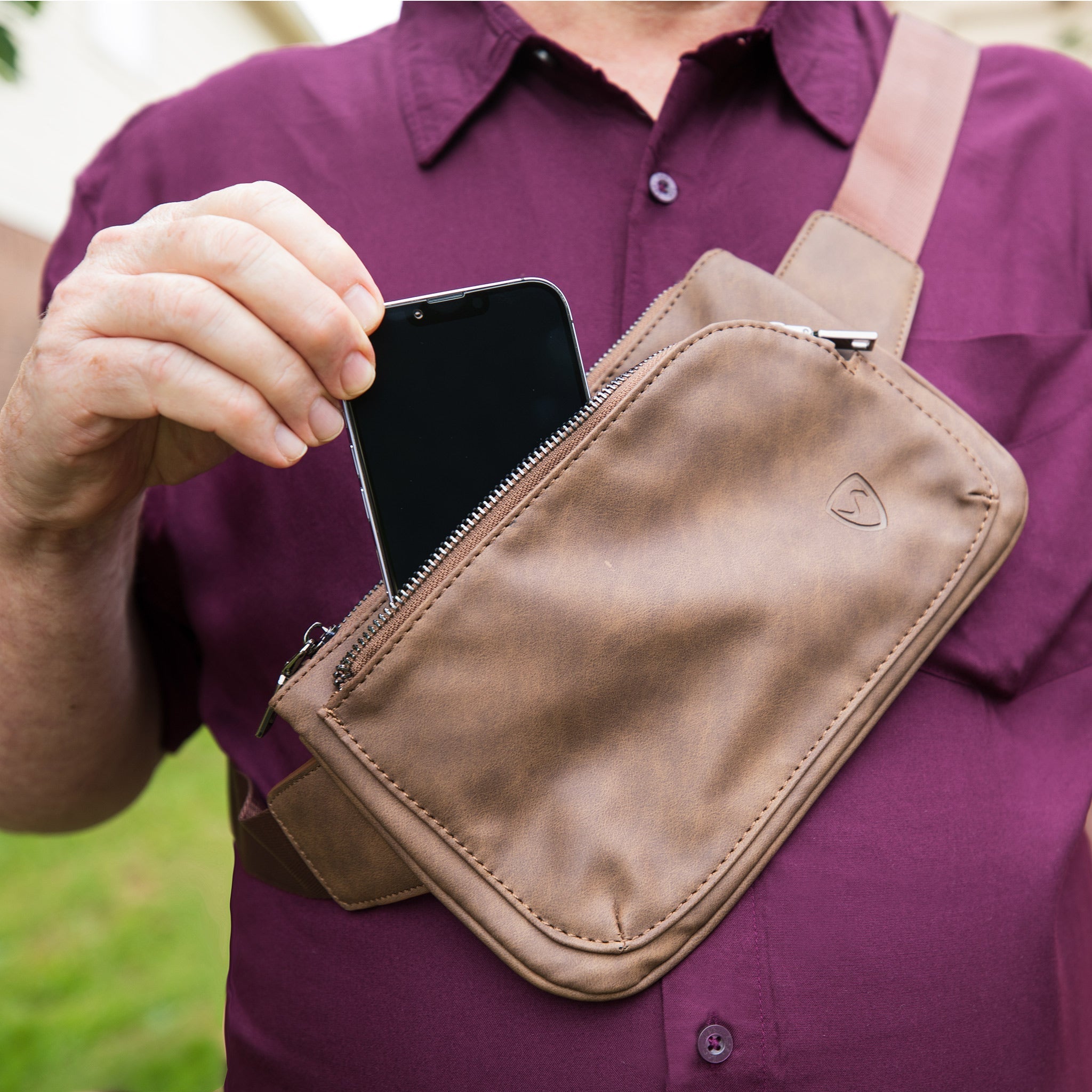 SYB Cross Body Fanny Pack - Metro Vegan Leather - Tango's TechSYB Cross Body Fanny Pack - Metro Vegan LeatherMobile Phone AccessoriesShield Your BodyTango's Tech
