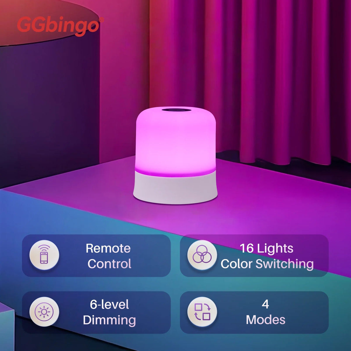 Touch Night Light — RGB Dimmable Rechargeable Table Lamp - Tango's TechTouch Night Light — RGB Dimmable Rechargeable Table LampFlashlights & LightingTango's TechTango's Tech