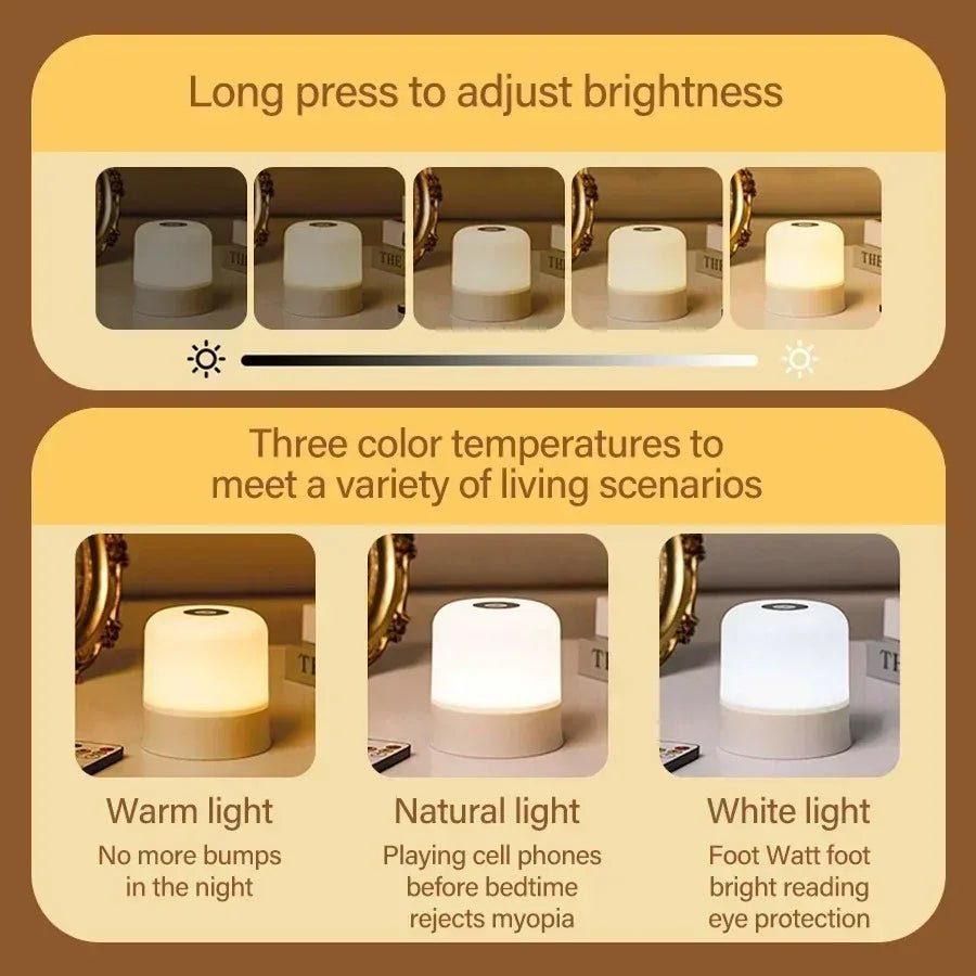 Touch Night Light — RGB Dimmable Rechargeable Table Lamp - Tango's TechTouch Night Light — RGB Dimmable Rechargeable Table LampFlashlights & LightingTango's TechTango's Tech