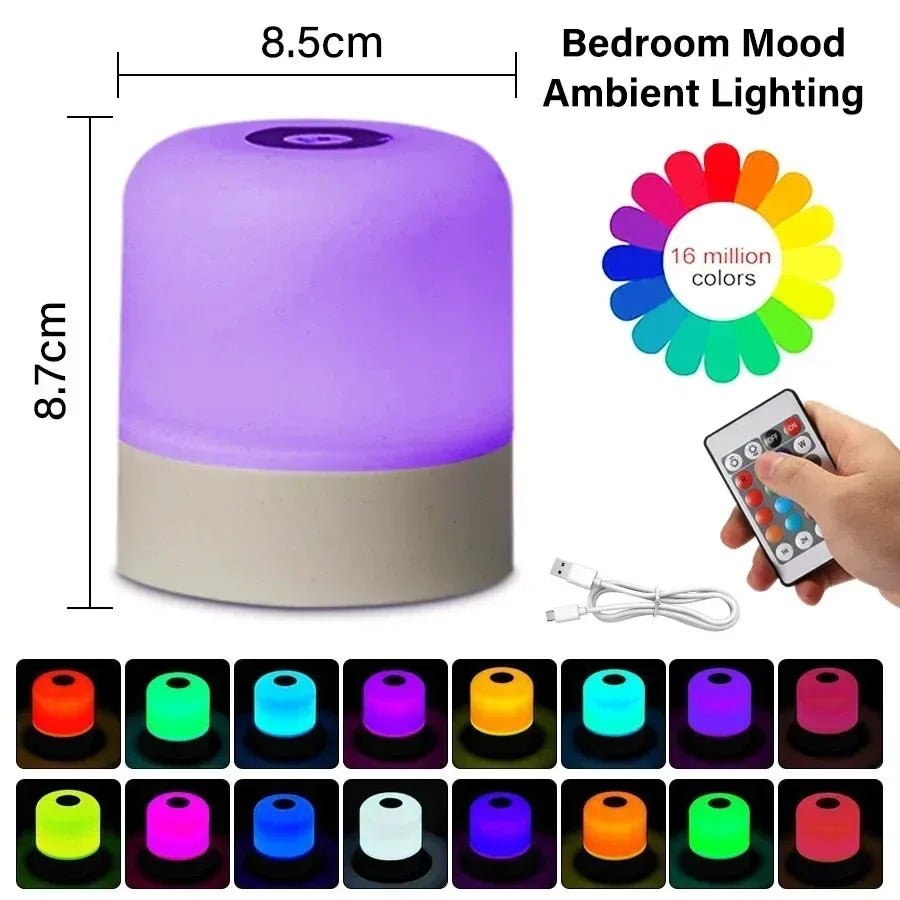 Touch Night Light — RGB Dimmable Rechargeable Table Lamp - Tango's TechTouch Night Light — RGB Dimmable Rechargeable Table LampFlashlights & LightingTango's TechTango's Tech