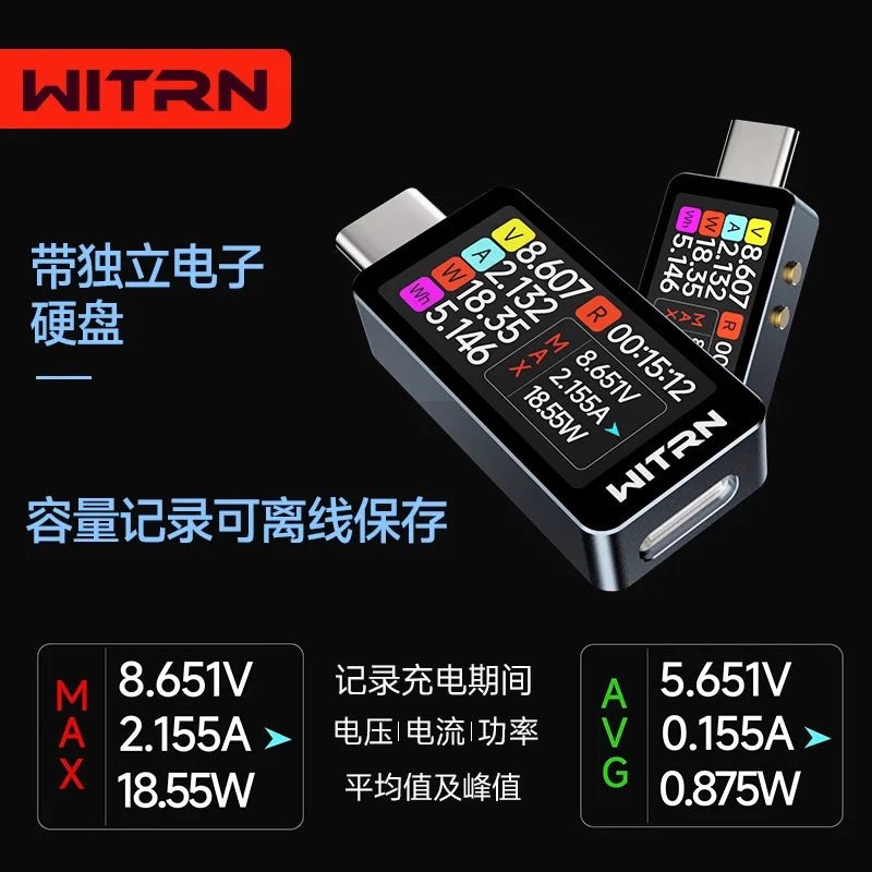 WITRN CC1 USB-C Power Meter — PD3.1 Voltage, Current & Wattage Tester with Color Screen - Tango's TechWITRN CC1 USB-C Power Meter — PD3.1 Voltage, Current & Wattage Tester with Color ScreenElectronics & GadgetsTango's TechTango's Tech