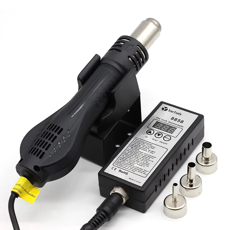 Yarboly 8858 Hot Air Rework Station — Portable Digital Desoldering Heat Gun, 100-650W up to 500°C - Tango's TechYarboly 8858 Hot Air Rework Station — Portable Digital Desoldering Heat Gun, 100-650W up to 500°CTango's TechTango's Tech
