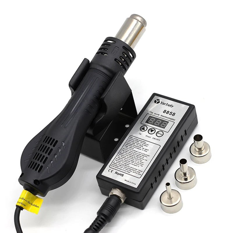 Yarboly 8858 Hot Air Rework Station — Portable Digital Desoldering Heat Gun, 100-650W up to 500°C - Tango's TechYarboly 8858 Hot Air Rework Station — Portable Digital Desoldering Heat Gun, 100-650W up to 500°CTango's TechTango's Tech