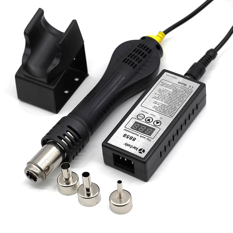 Yarboly 8858 Hot Air Rework Station — Portable Digital Desoldering Heat Gun, 100-650W up to 500°C - Tango's TechYarboly 8858 Hot Air Rework Station — Portable Digital Desoldering Heat Gun, 100-650W up to 500°CTango's TechTango's Tech