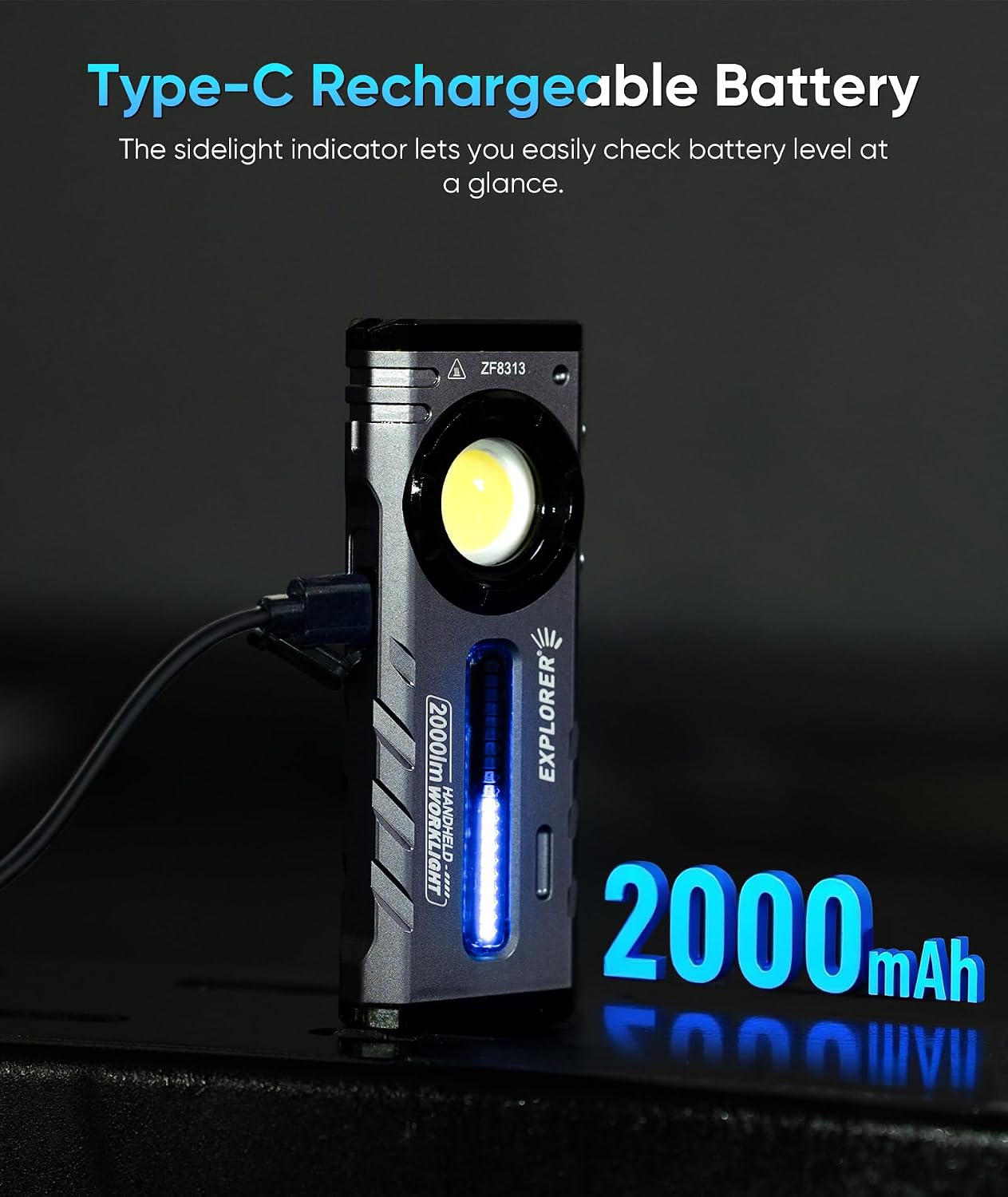 ZF8313 EDC Flashlight 2000 Lumens — Rechargeable Magnetic - Tango's TechZF8313 EDC Flashlight 2000 Lumens — Rechargeable MagneticFlashlights & LightingHOTLIGHTango's Tech