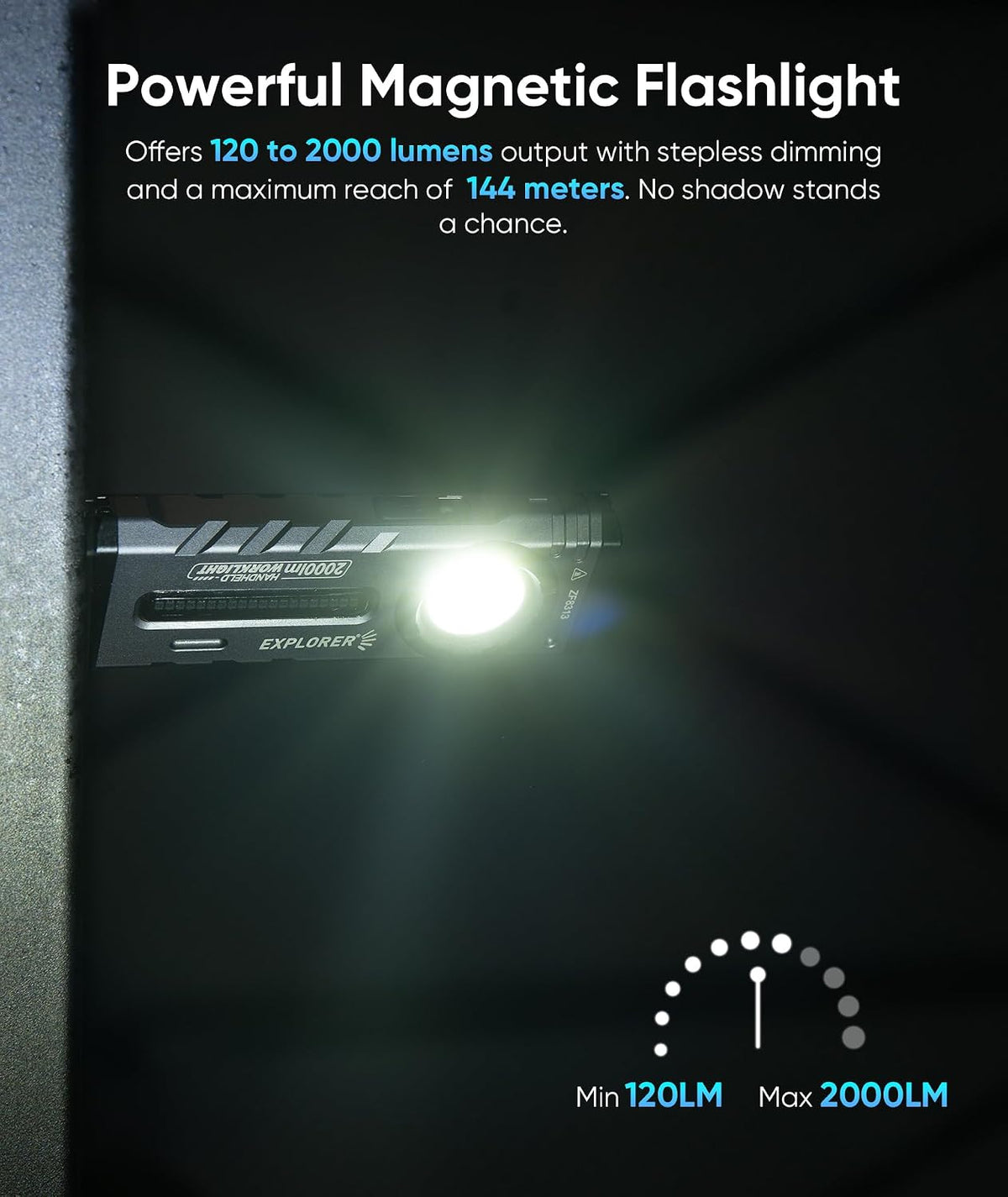 ZF8313 EDC Flashlight 2000 Lumens — Rechargeable Magnetic - Tango's TechZF8313 EDC Flashlight 2000 Lumens — Rechargeable MagneticFlashlights & LightingHOTLIGHTango's Tech